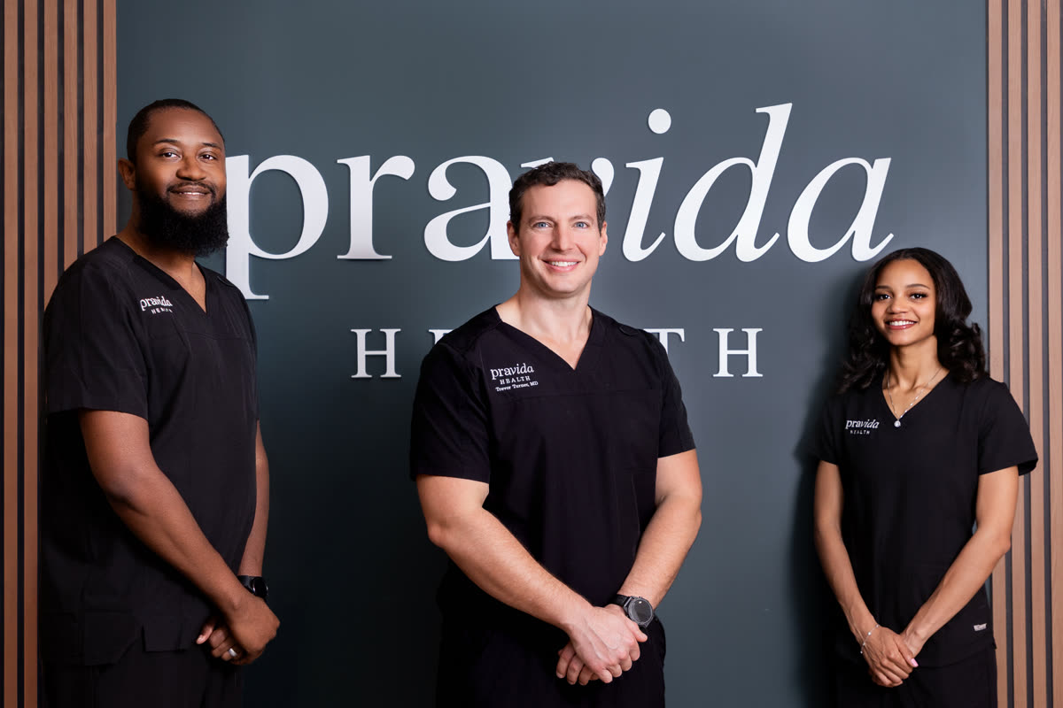 Pravida Health reception and lobby area in Buckhead Atlanta